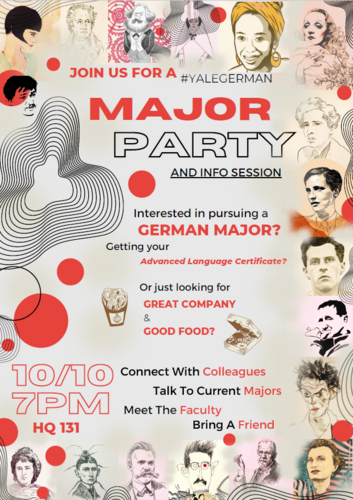 German Major Welcome Party Poster