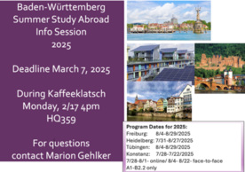 Fyer for B-W Summer Study Abroad Info Session