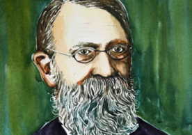 Ernst Mach Color Portrait Painting